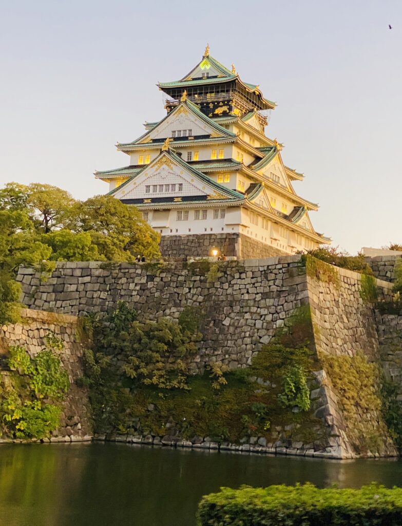 A full view of Osaka Castle, Japan