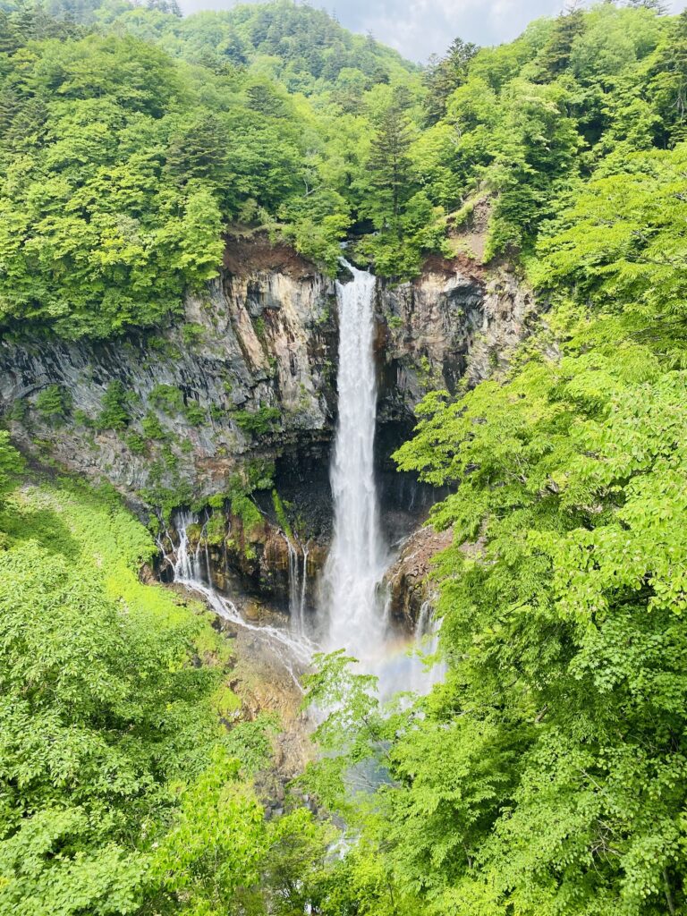 Top view of Kegon water falls in Nikko, Japan